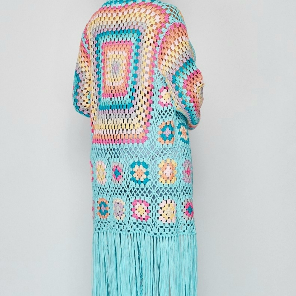 Mint Crorchet Kimono